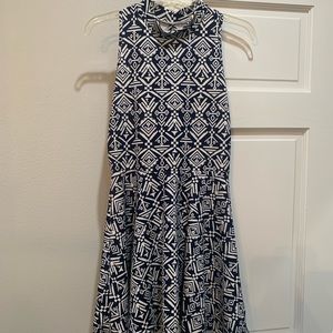 Navy and white Skater dress adorable good used condition